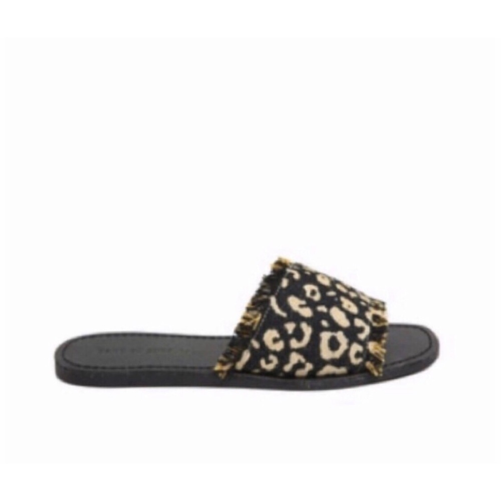 • 2X H P •MARINA LEOPARD WOVEN‎ CANVAS SLIDE SANDAL